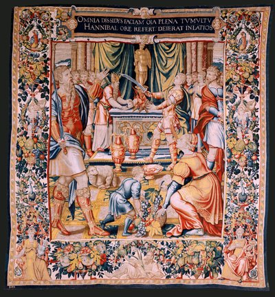 Flemish tapestry. Series The History of Hannibal. Hannibal