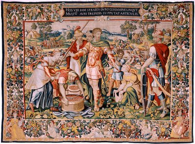 Flemish Tapestry. Series The History of Hannibal. The Plunder of Cannae. Fourth Tapestry of Those Preserved. Models Anonymous Master of the Netherlands. Manufacture Brussels’ Workshops. Ca 1570 by Flemish School