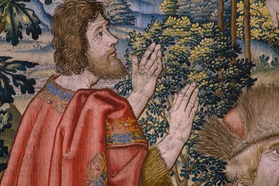 The Baptism of Christ. Series The History of Saint John the Baptist by Flemish School