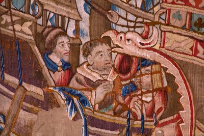 The Arrival in Calicut (detail) by Flemish School