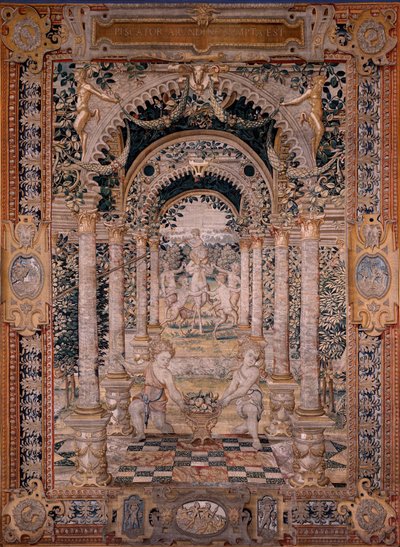 Flemish Tapestry. Series Vertumnus and Pomona. Seventh Tapestry of the Series; Vertumnus Transformed into a Fisherman. Models Circle of Pieter Coecke Van Aelst and Léonard Thiry. Before 1550 by Flemish School