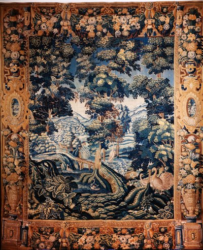 Flemish tapestry. So-called verdure. Manufacture of Oudenaarde. Private collection. 17th century (?) by Flemish School