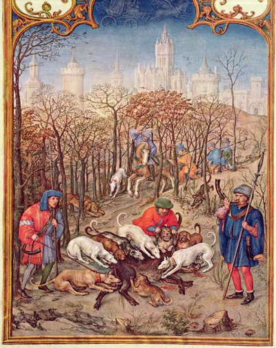 The Month of December: Hunting Wild Boar, from the Breviarium Grimani by Flemish School