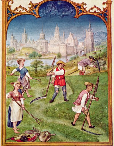 The Month of June: Haymaking, from the Breviarium Grimani by Flemish School