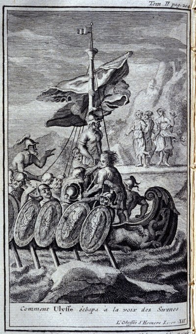 How Ulysses Escaped the Voice of the Sirens (Illustration for Book XII of the Odyssey of Homer) by Flemish School