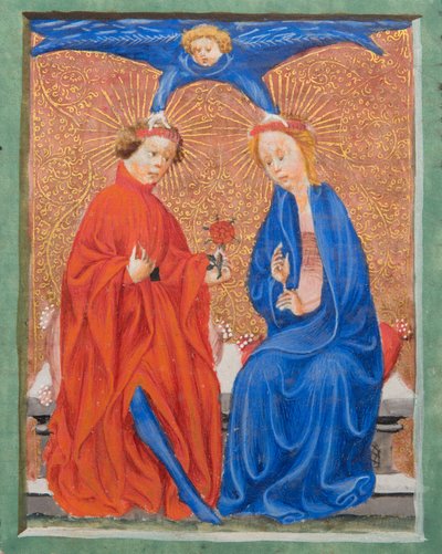 Saint Cecilia and Saint Valerian, Illustration from Legenda Aurea by Jacobus de Voragine, c.1405-10 by Flemish School