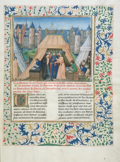 Peace Treaty from Chroniques dAngleterre by Flemish School
