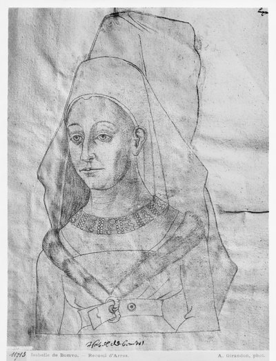 Isabella of Bourbon, Countess of Charolais, second wife of Charles the Bold, Count of Charolais and Duke of Burgundy, from Le Recueil d