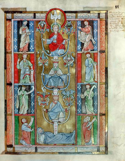 The Tree of Jesse, from De Laudibus Sancte Crucis by Rabanaus Maurus from Anchin Abbey by Flemish School