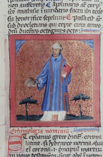 Page from the Legenda Aurea, Bruges, c.1400-10 by Flemish School