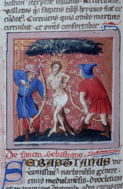 Page from the Golden Legend, Bruges, c.1400-10 by Flemish School
