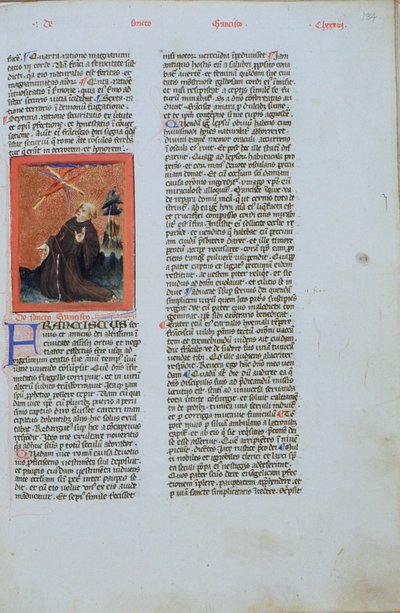 Page from the Legenda Aurea, Bruges, c.1400-10 by Flemish School