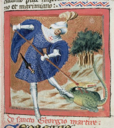 St George and the Dragon, from The Golden Legend by Jacobus de Voragine by Flemish School