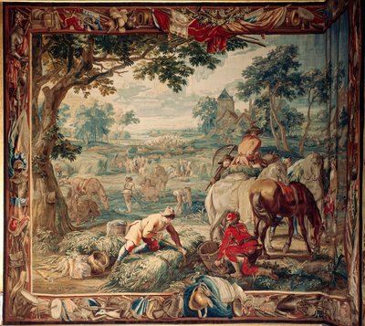 Palace. Flemish tapestry. Feeding. Wool and silk. Ca 1715 - 1724. by Flemish School