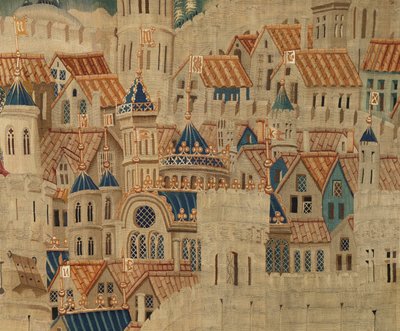 Parish museum of tapestries. Flemish tapestry. Conquest of Tanger. Series Conquests of king Alfonso I of Portugal. Tournai. Wool and silk by Flemish School