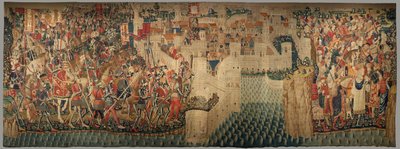 Parish museum of tapestries. Flemish tapestry. Conquest of Tanger. Series Conquests of king Alfonso I of Portugal. Tournai by Flemish School