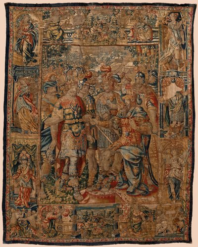 The Young Alexander to His Father Filip (Flemish Tapestry) by Flemish School