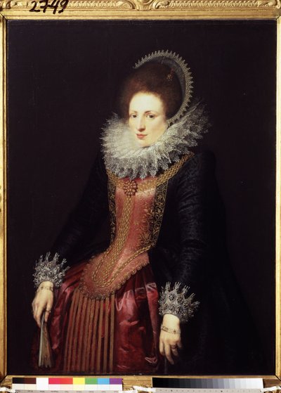 Portrait of a Lady with a Fan by Flemish School