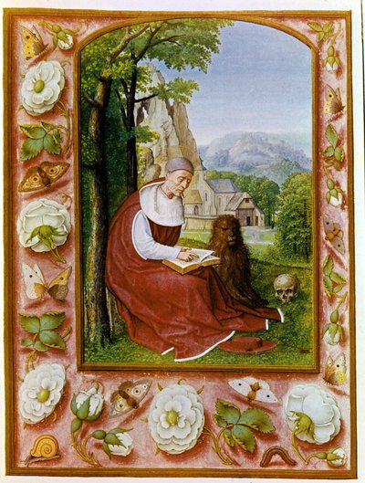 Portrait of Saint Jerome. Bréviaire Grimani dating from 1490 - 1510 of the Biblioteca Marciana, Venice by Flemish School