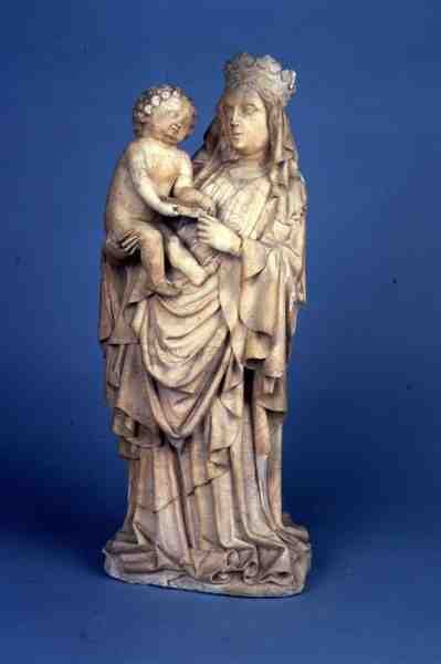 Sculpture of the Madonna and Child from Liege or Meuse Valley by Flemish School