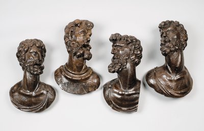Set of Four Busts of Men, Possibly Prophets, Probably Antwerp, Mid 16th Century by Flemish School