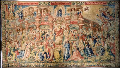 Tapestry Depicting Prudence Arriving at the Court of Divine Wisdom, from Brussels by Flemish School