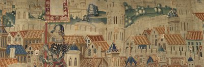 Tapestry Showing the Conquests of King Alfonso V of Portugal, Tournai (detail) by Flemish School