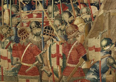 Tapestry Showing the Conquests of King Alfonso V of Portugal, Tournai (detail) by Flemish School