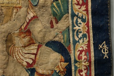 Tapestry Showing the Conquests of King Alfonso V of Portugal, Tournai (detail) by Flemish School