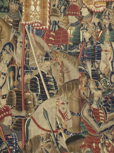 Tapestry Showing the Conquests of King Alfonso V of Portugal, Tournai (detail) by Flemish School