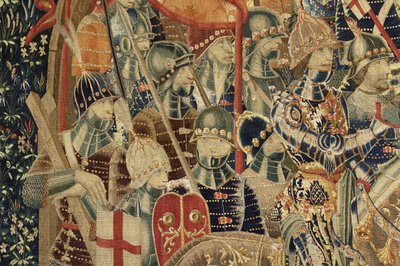 Tapestry showing the Conquests of King Alfonso V of Portugal, Tournai (detail) by Flemish School
