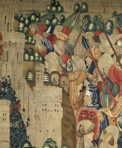 Tapestry Showing the Conquests of King Alfonso V of Portugal (Detail) by Flemish School
