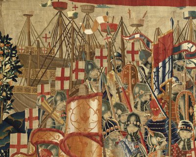 Tapestry Showing the Conquests of King Alfonso V of Portugal (Detail) by Flemish School