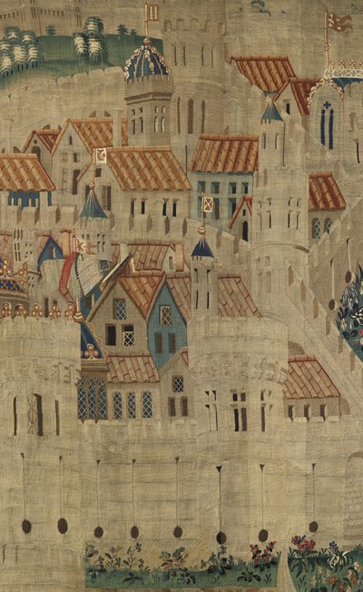 Tapestry Showing the Conquests of King Alfonso V of Portugal (Conquistas de Alfonso V de Portugal), Tournai (Detail) by Flemish School