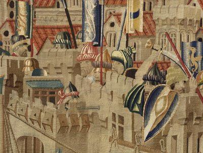 Tapestry showing the Conquests of King Alfonso V of Portugal (detail) by Flemish School