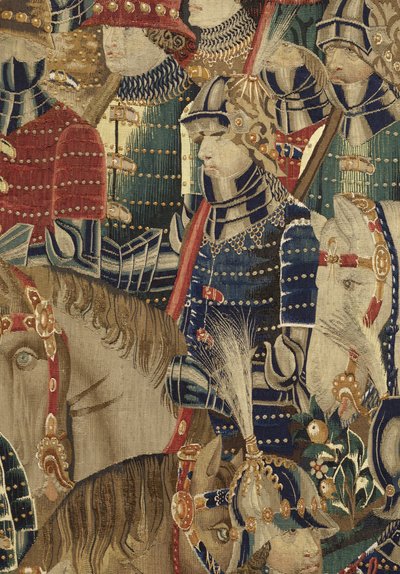 Tapestry showing the Conquests of King Alfonso V of Portugal (detail) by Flemish School