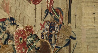Tapestry showing the Conquests of King Alfonso V of Portugal (detail) by Flemish School