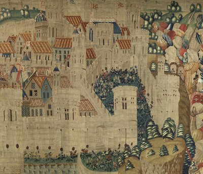 Tapestry showing the Conquests of King Alfonso V of Portugal (detail) by Flemish School