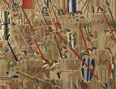 Tapestry showing the Conquests of King Alfonso V of Portugal (detail) by Flemish School