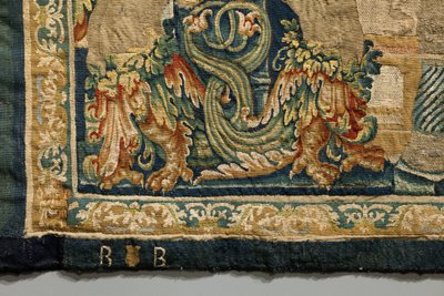 Tapestry showing the Conquests of King Alfonso V of Portugal, Tournai (detail) by Flemish School