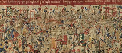 Tapestry showing the Conquests of King Alfonso V of Portugal, Tournai (detail) by Flemish School