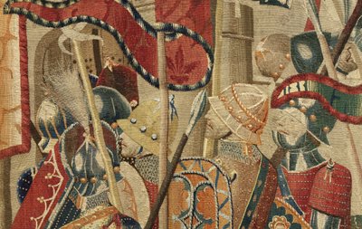 Tapestry showing the Conquests of King Alfonso V of Portugal, Tournai (detail) by Flemish School