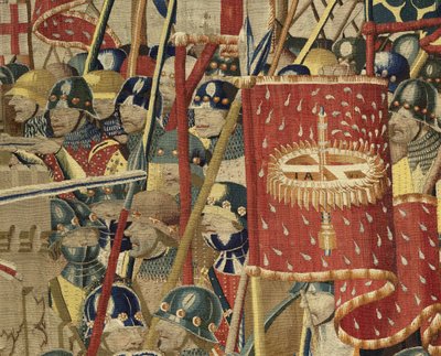 Tapestry showing the Conquests of King Alfonso V of Portugal, Tournai (detail) by Flemish School