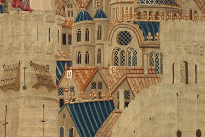 Tapestry Showing the Conquests of King Alfonso V of Portugal, Tournai (detail) by Flemish School