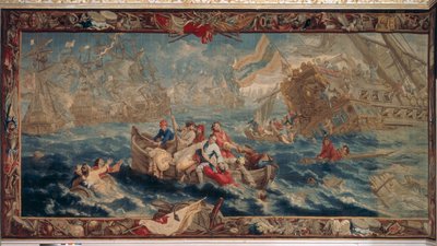The Battle of La Hogue, May 1692, from The Military Science series, Workshop of Judocus de Vos by Flemish School