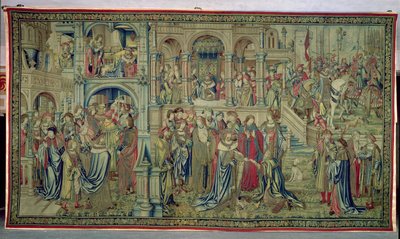 The Death of the Child and the King is Promised Victory, Tapestry of David and Bathsheba by Flemish School