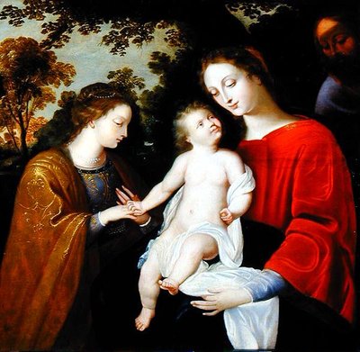 The Mystic Marriage of St. Catherine, c.1625-50 by Flemish School