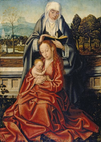 The Virgin and Child with St Anne by Flemish School