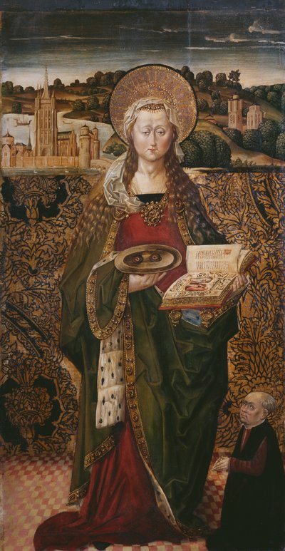 Triptych, St. Lucy, left panel by Flemish School