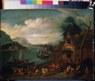A Tavern on the Seashore by Flemish School
